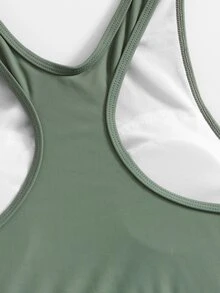 Racer Back Bikini Top - Army Green - View 4