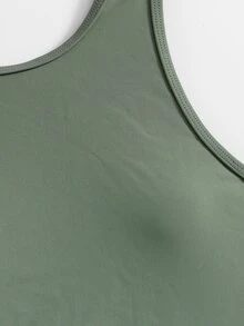 Racer Back Bikini Top - Army Green - View 5