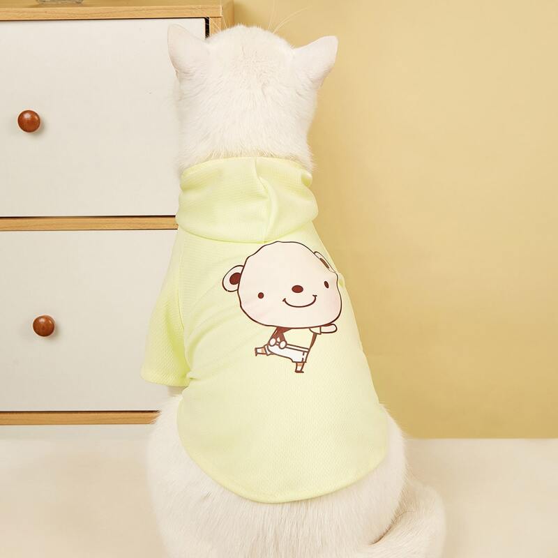 

Cartoon Graphic Pet Hoodie, Yellow