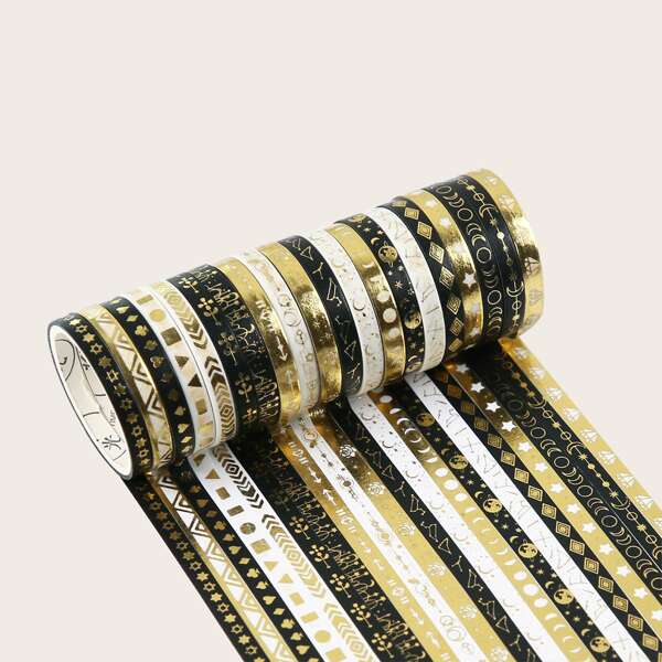 

20rolls Hot Stamping Decorative Tape, Multicolor