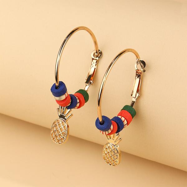

Pineapple Decor Earrings, Gold