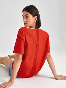 Idioma Studio 落肩後打褶素色T恤