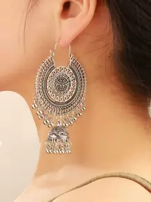 Vintage Women's Earrings For Daily Wear - Antique Silver - View 1