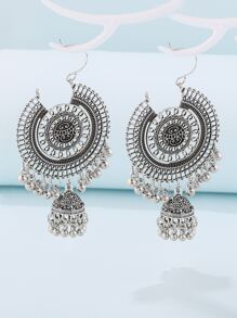 Vintage Women's Earrings For Daily Wear - Antique Silver - View 2