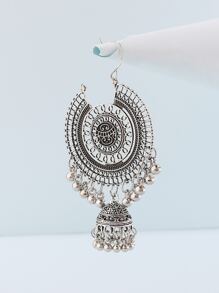 Vintage Women's Earrings For Daily Wear - Antique Silver - View 3