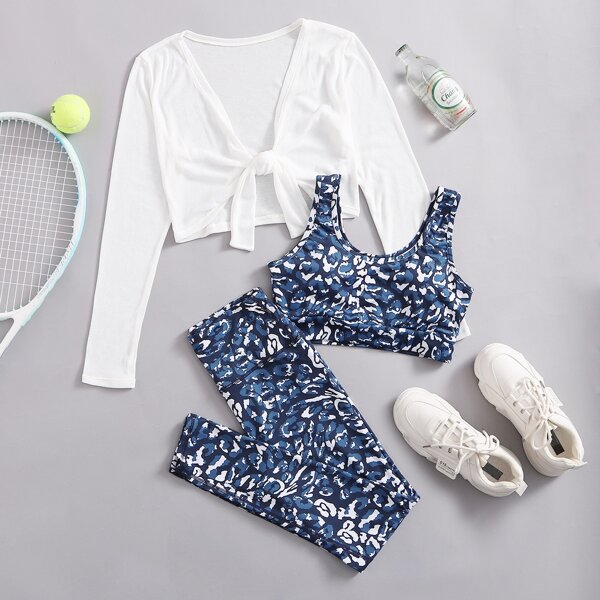 

3 Pack Graphic Print Sports Set, Blue and white
