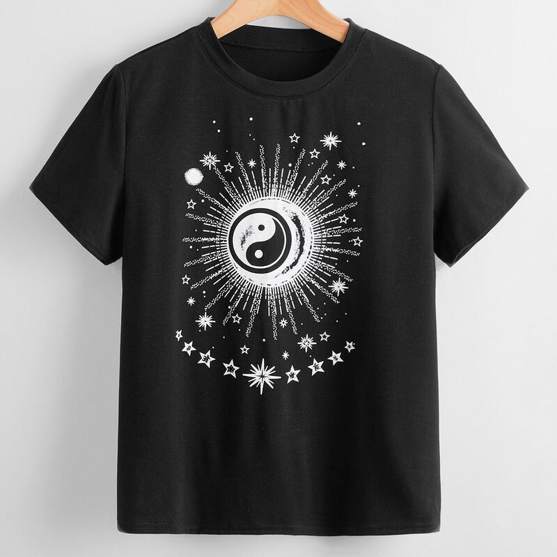 

Yin And Yang Graphic Tee, Black