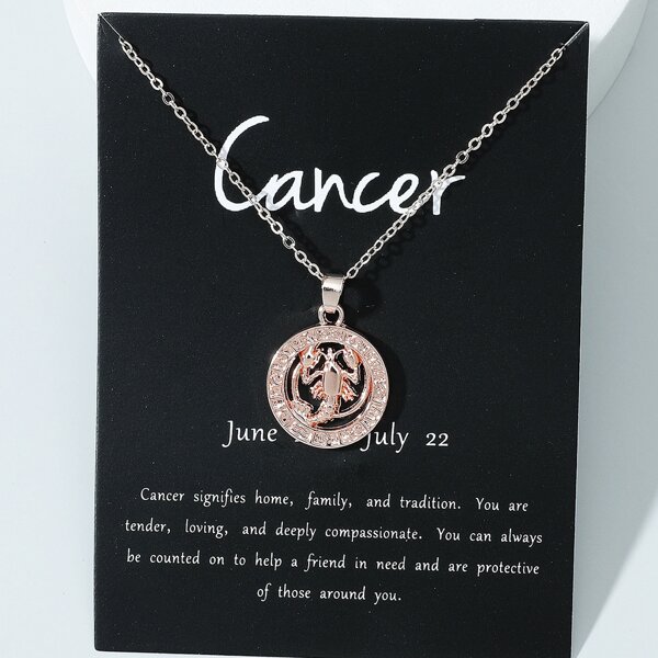 

Men Constellation Charm Necklace, Rose gold