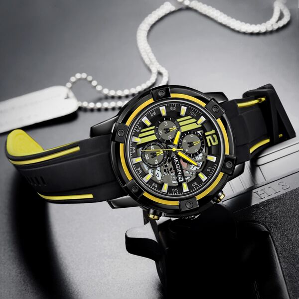 

Men Triple Dial Date Quartz Watch