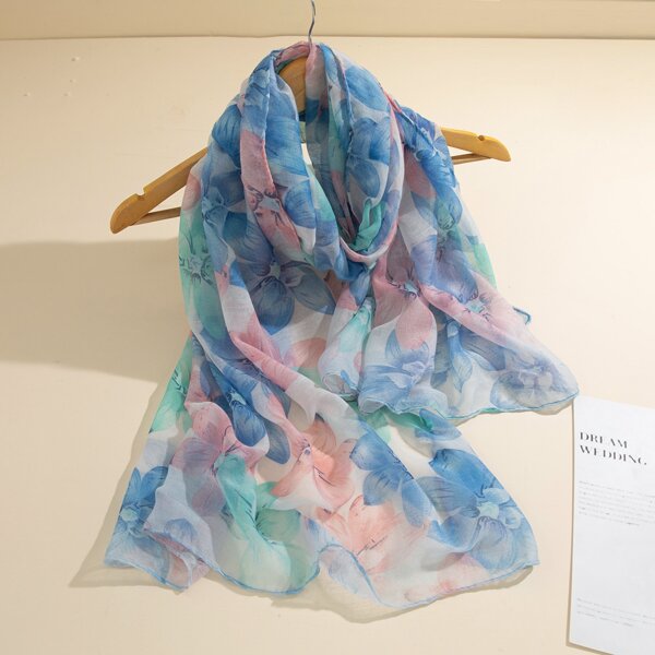 

Flower Print Scarf, Multicolor