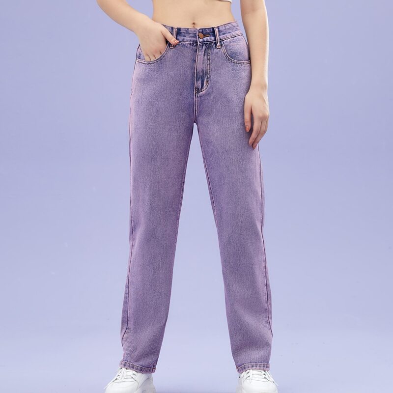 

Straight Leg Jeans, Purple