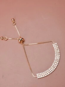 水鑽裝飾手鐲 - 金黃色 - 查看 2