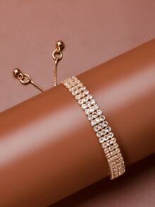 水鑽裝飾手鐲 - 金黃色 - 查看 4