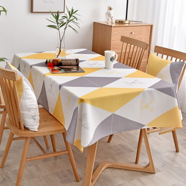 

Geometric Pattern Tablecloth, Multicolor
