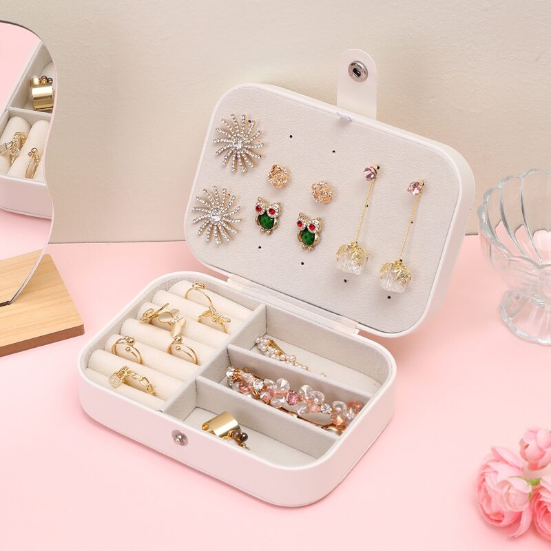 

1pc Multi-grid Jewelry Box, Beige