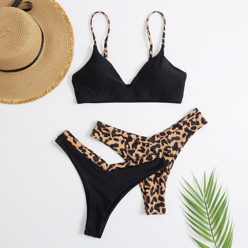 

3pack Leopard Bikini Swimsuit, Multicolor