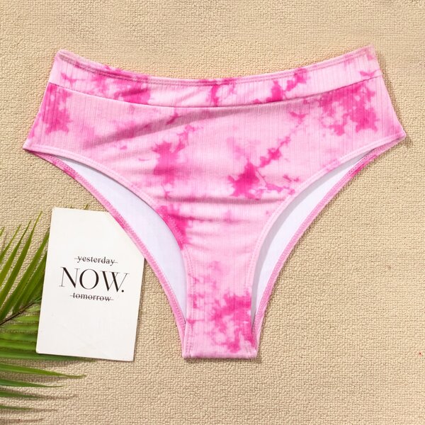 

Tie Dye High Waisted Bikini Panty, Pink