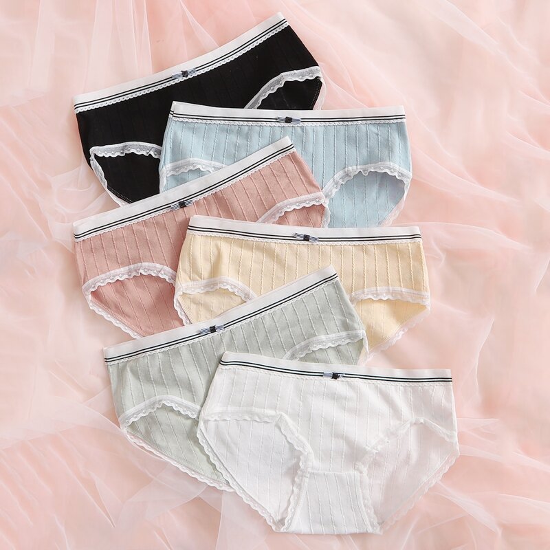 

6pack Lace Trim Panty Set, Multicolor