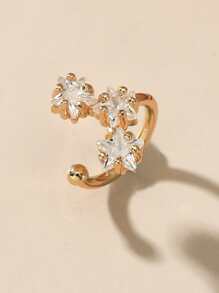 Cubic Zirconia Decor Ear Cuff - Yellow Gold - View 3