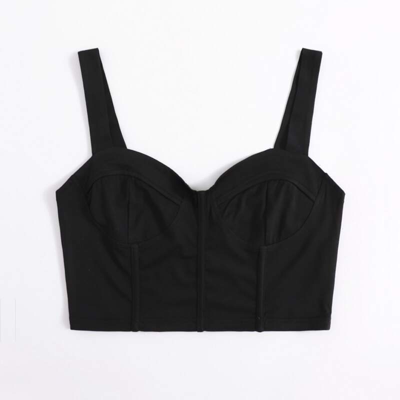 

Bustier Crop Cami, Black