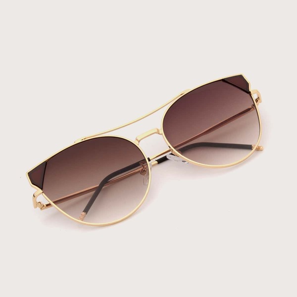 

Ombre Lens Metal Frame Sunglasses