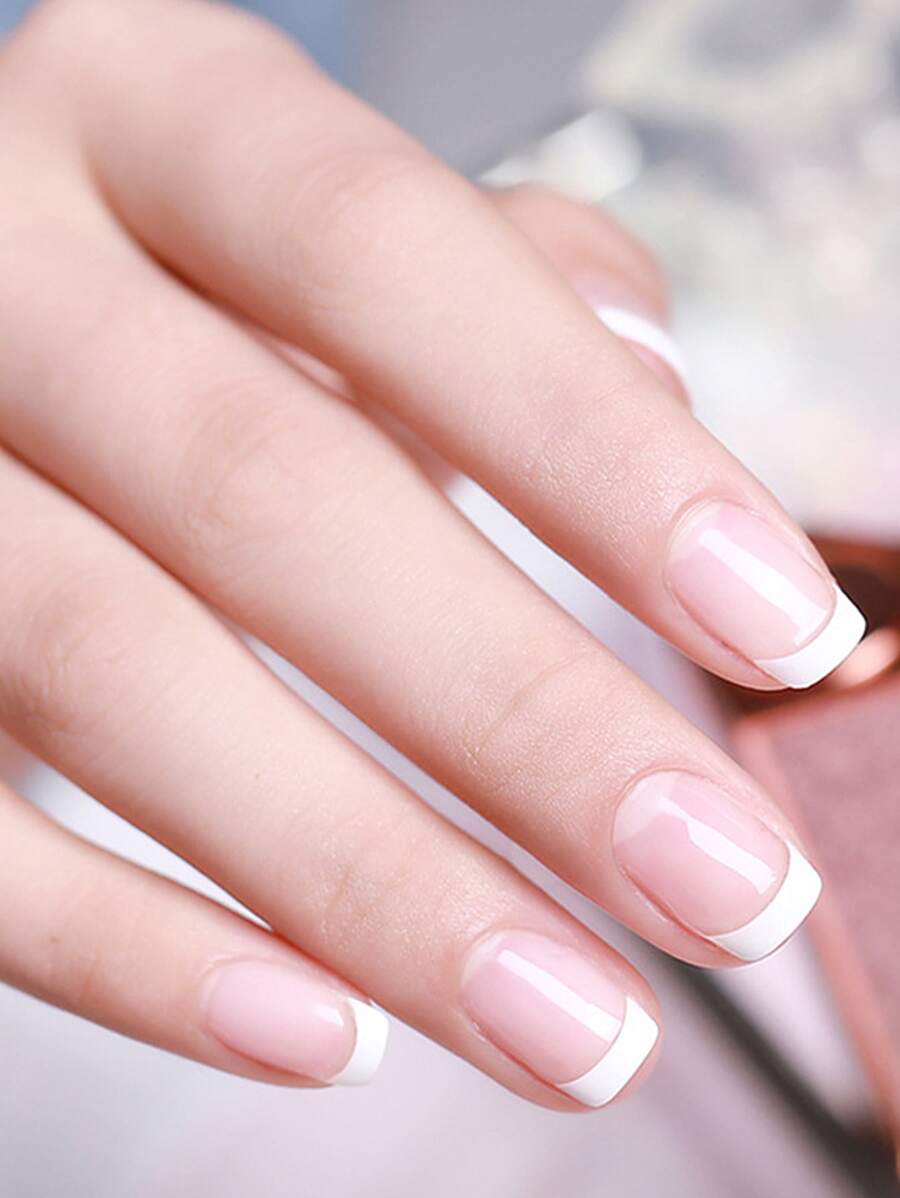 100pcs French Nail Art Form Fringe Guides Sticker - White - View 1