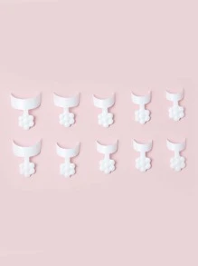 100pcs French Nail Art Form Fringe Guides Sticker - White - View 2