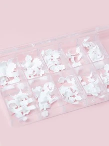 100pcs French Nail Art Form Fringe Guides Sticker - White - View 5