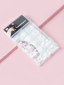 100pcs French Nail Art Form Fringe Guides Sticker - White - View 6