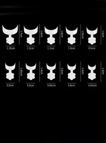 100pcs French Nail Art Form Fringe Guides Sticker - White - View 8
