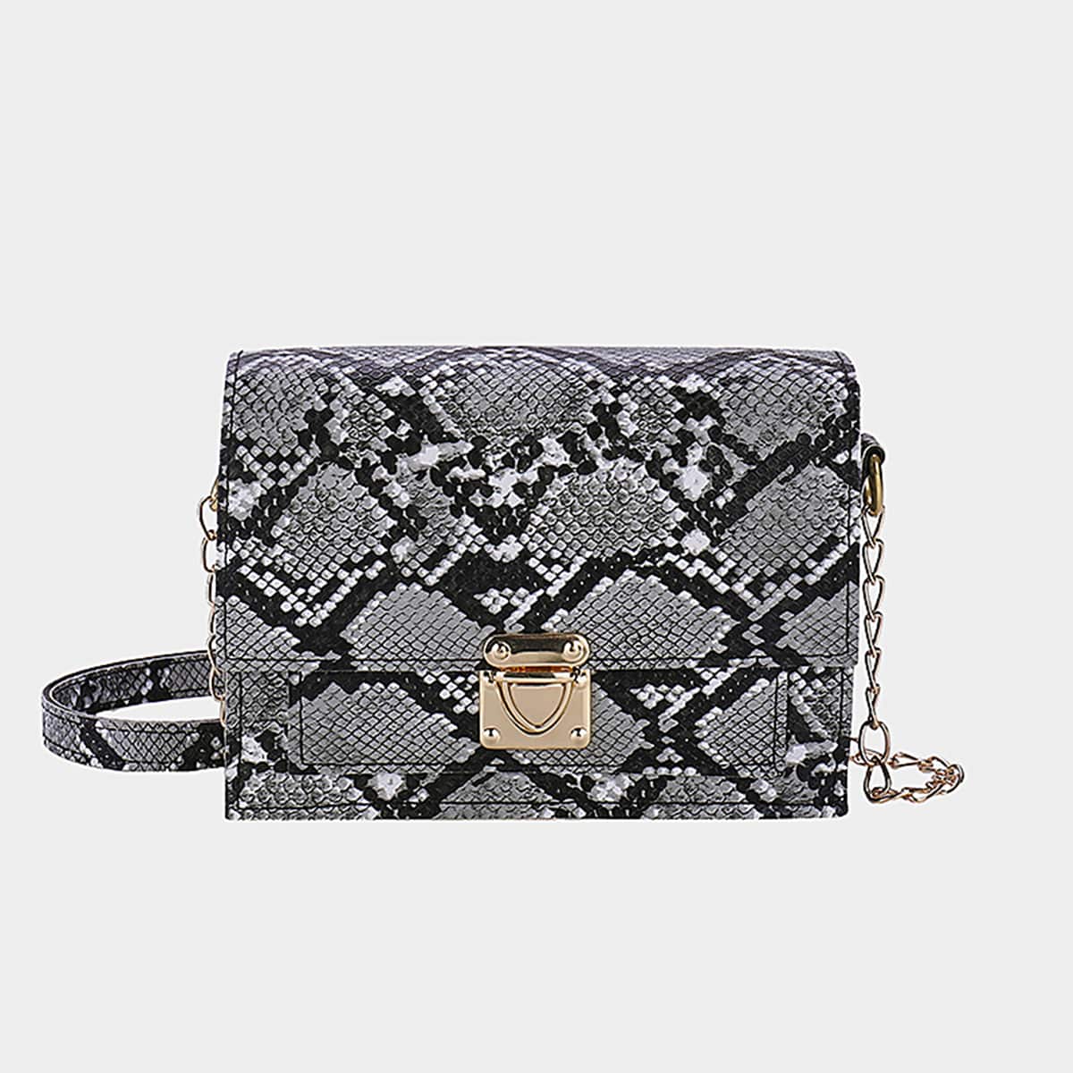

Snakeskin Crossbody Bag, Multicolor