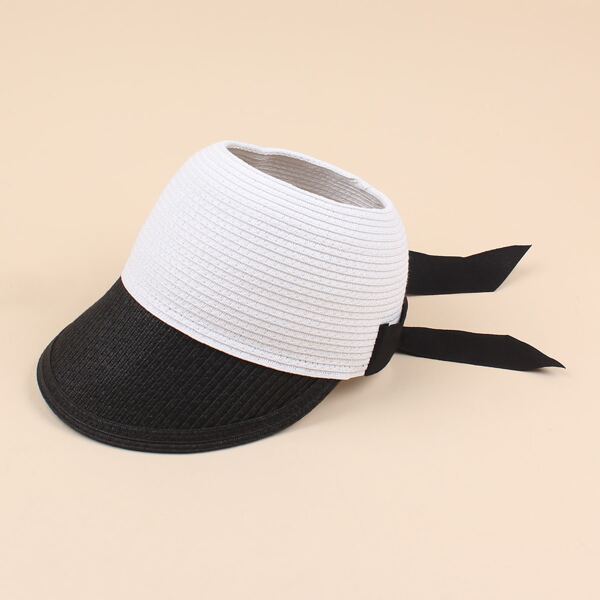 

Two Tone Straw Hat, Multicolor