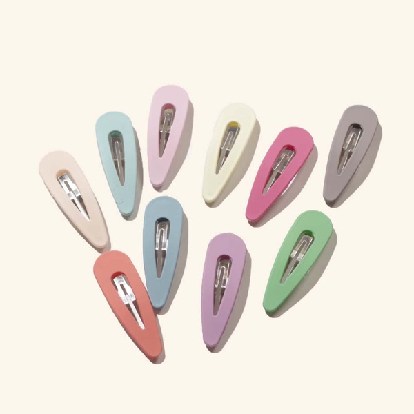 

10pcs Toddler Girls Snap Clip, Multicolor