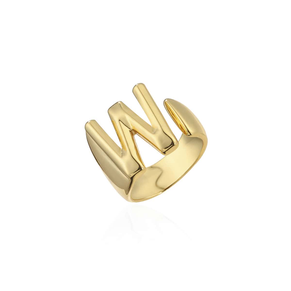 

Letter W Design Ring, Gold