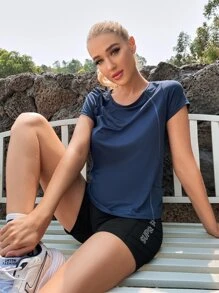 Camisetas deportivas Bolsillo Liso - Azul Marino - Ver 4