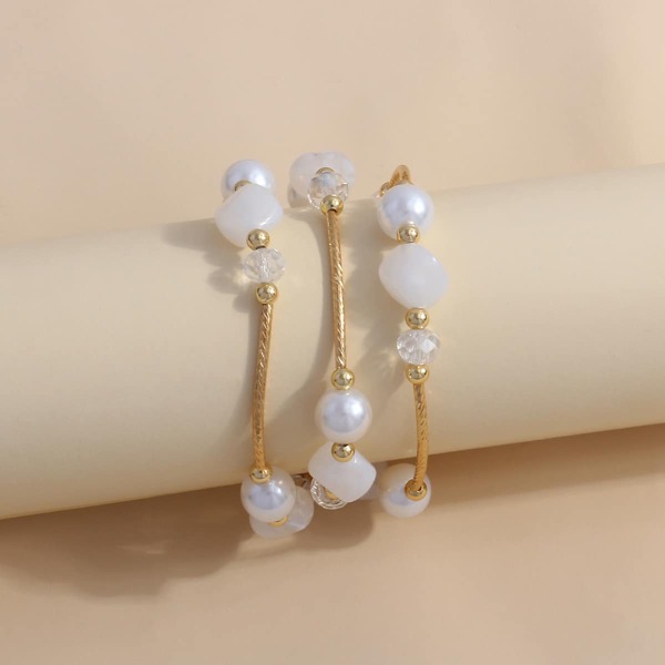 

Faux Pearl Detail Bracelet, Gold