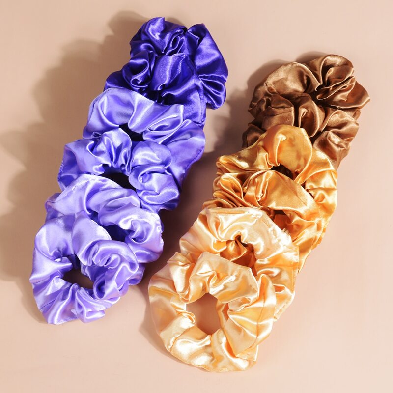 

12pcs Solid Scrunchie, Multicolor
