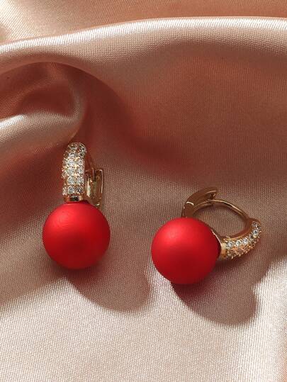 اقراط بديكور مكعب زركونيا