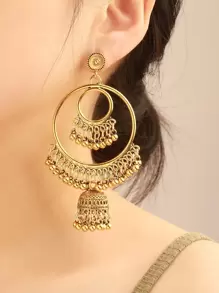 1 对女士日常佩戴耳环 - 金黃色 - 查看 1