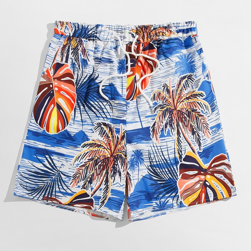 

Guys Tropical Graphic Drawstring Shorts, Multicolor