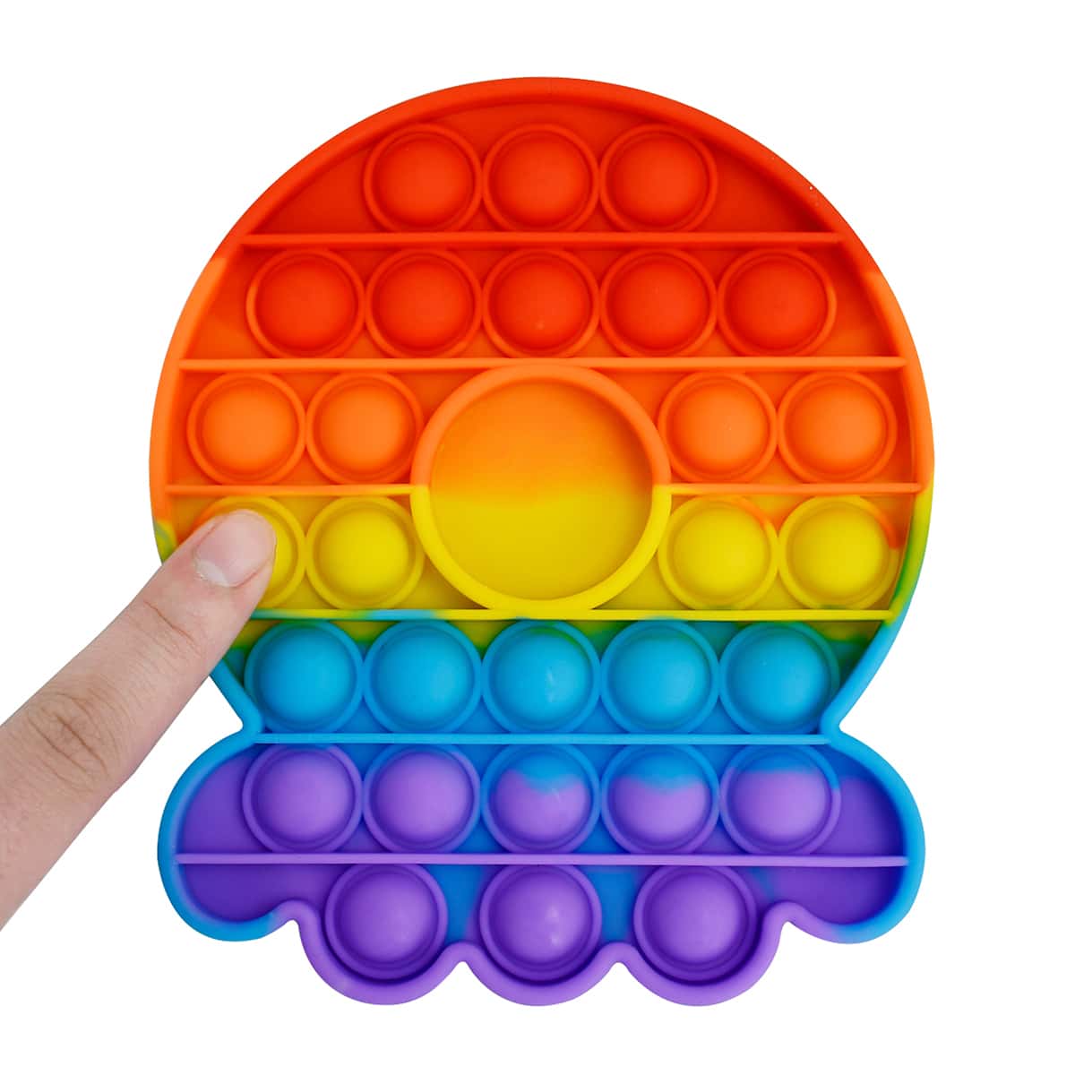 

1pc Rainbow Stress Relief Bubble Toy, Multicolor