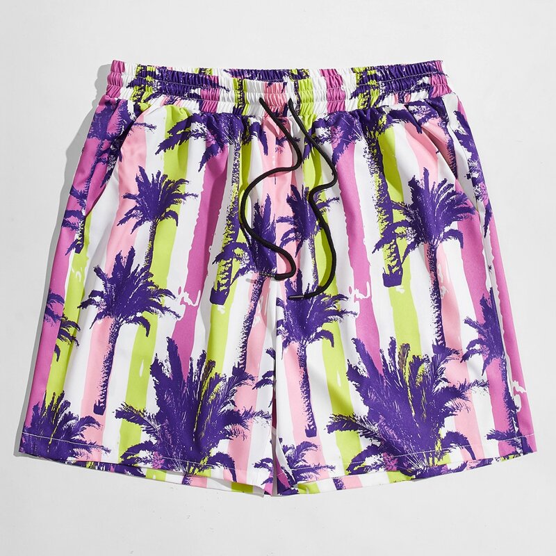 

Guys Tropical Graphic Drawstring Shorts, Multicolor