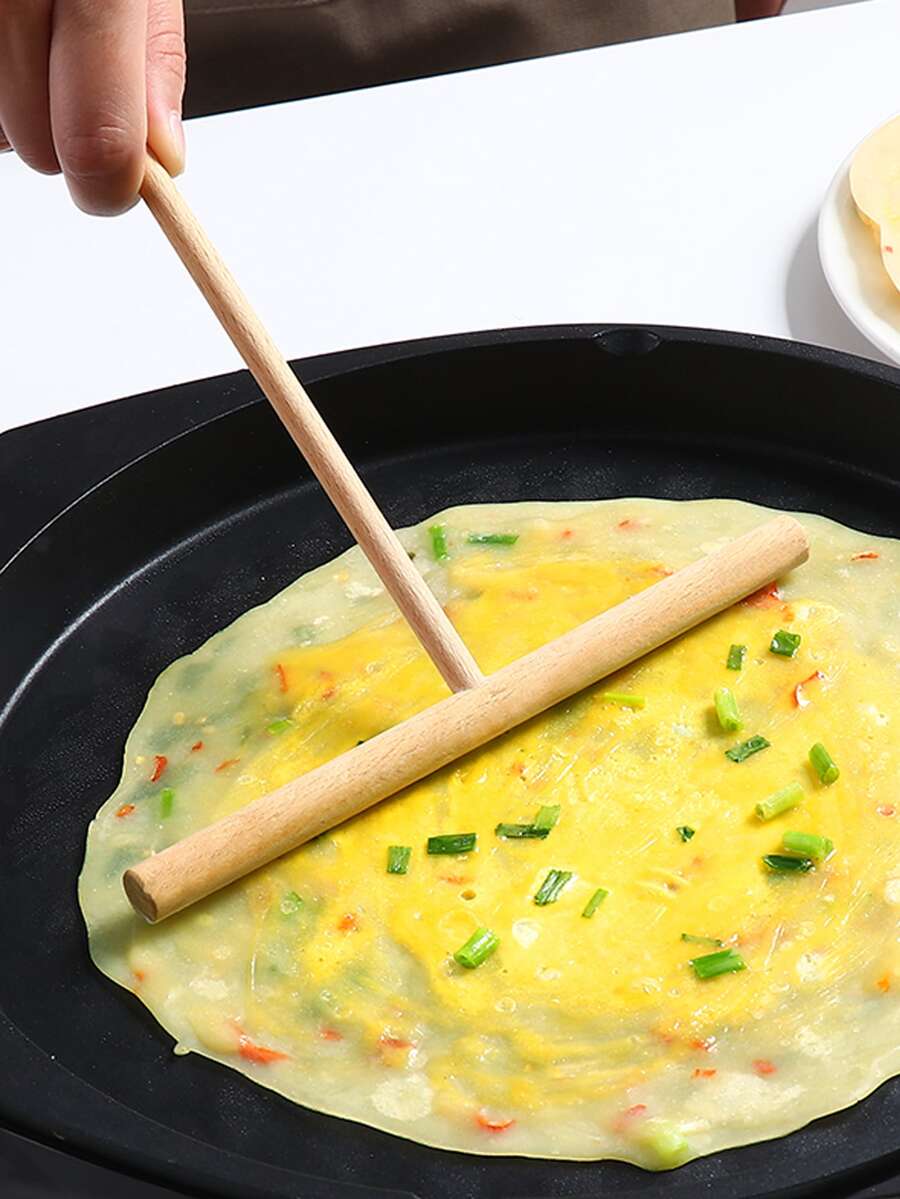 1 pieza Raspador de tortita de madera - Caqui - Ver 1