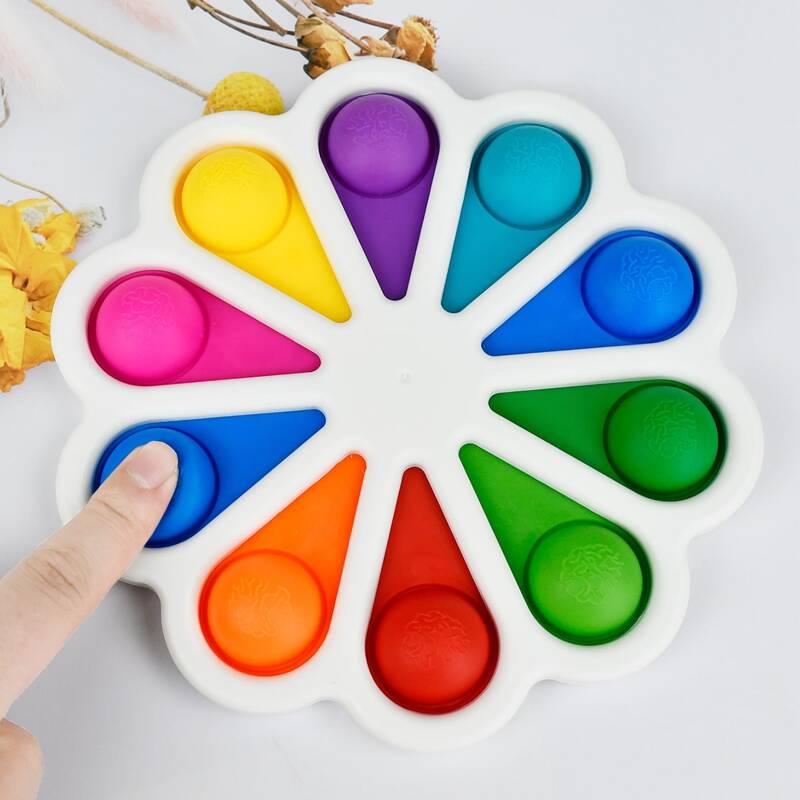 

1pc Random Floral Stress Relief Bubble Toy, Multicolor