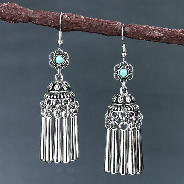 

1pair Vintage Earrings, Antique silver