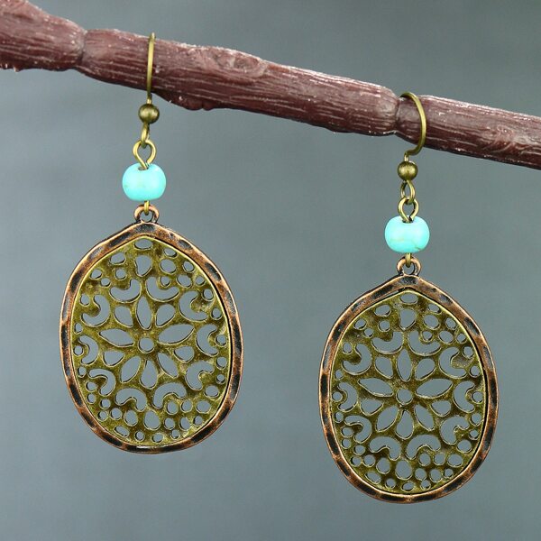 

Hollow Out Vintage Earrings, Multicolor