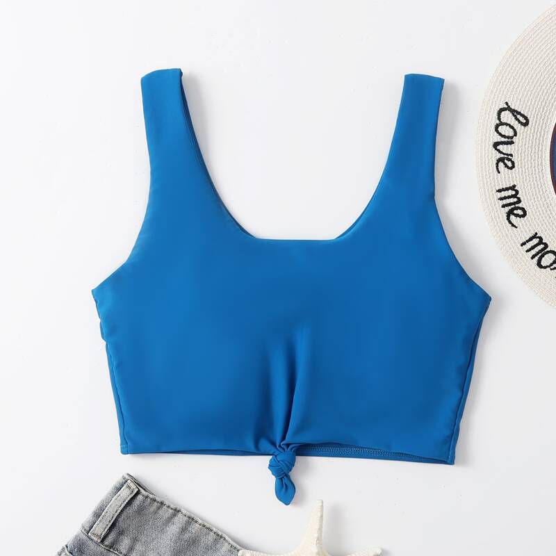 

Solid Knot Bikini Top, Royal blue