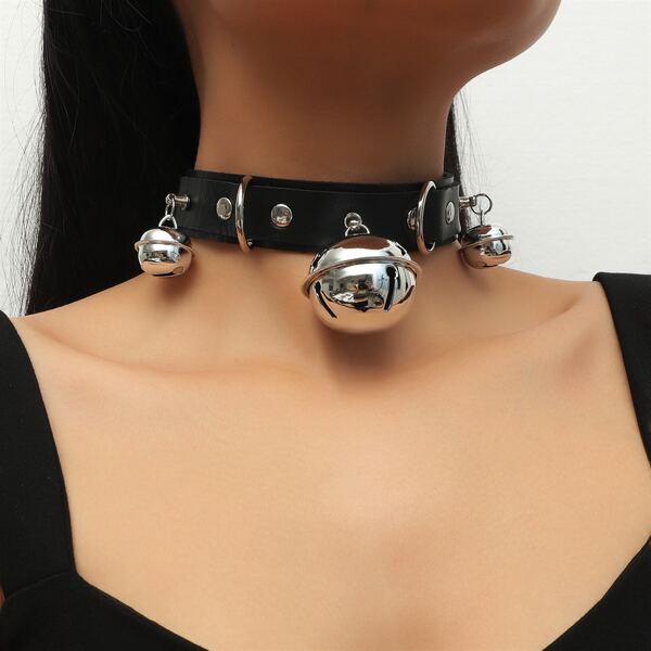 

Bell Charm Choker, Black