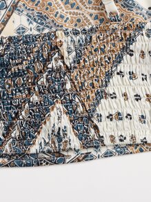 SHEIN Girls Graphic Print Shirred Back Cami Top - Multicolor - View 3