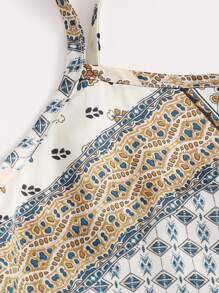 SHEIN Girls Graphic Print Shirred Back Cami Top - Multicolor - View 4